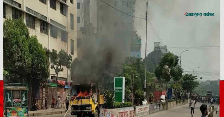 মিরপুরে ফুটপাত উচ্ছেদ অভিযানে হকার ও পুলিশের সংঘর্ষ