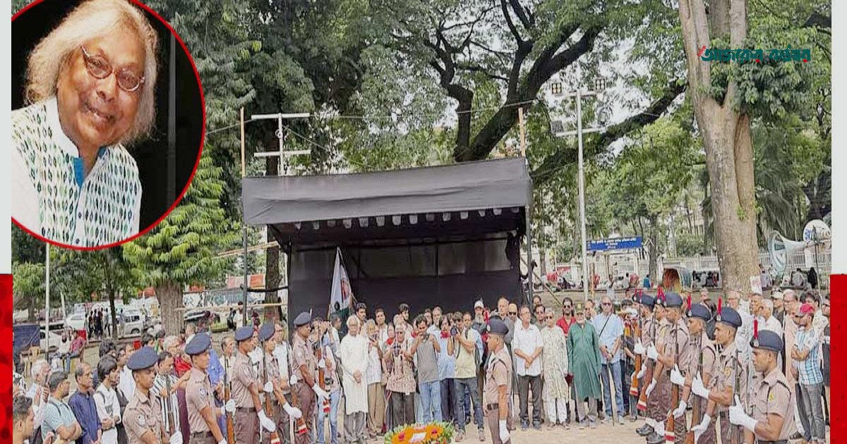 শহীদ মিনারে শেষ শ্রদ্ধা ও গার্ড অব অনারে বিদায় নিলেন আখতার হুসেন