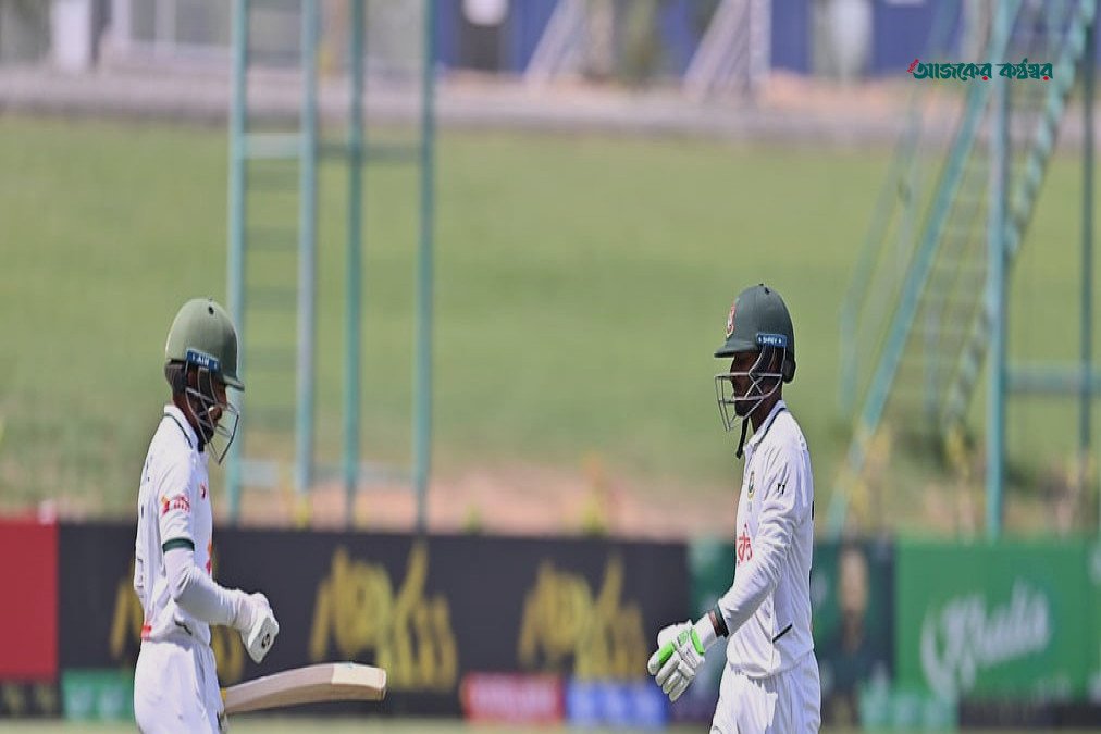 আবুধাবিতে দুর্দান্ত শুরুর পর ব্যাটিং ধস, প্রথম দিন শেষে বাংলাদেশ ৩১৭/৮
