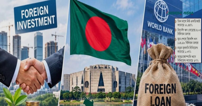 দেশে বিদেশি বিনিয়োগ কমেছে, বেড়েছে বৈদেশিক ঋণের বোঝা