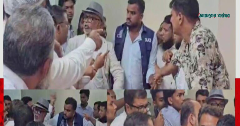 নারায়ণগঞ্জে আইনজীবী সমিতিতে বিএনপিপন্থি দুই পক্ষের হাতাহাতি, লাঞ্ছিত প্রশাসক