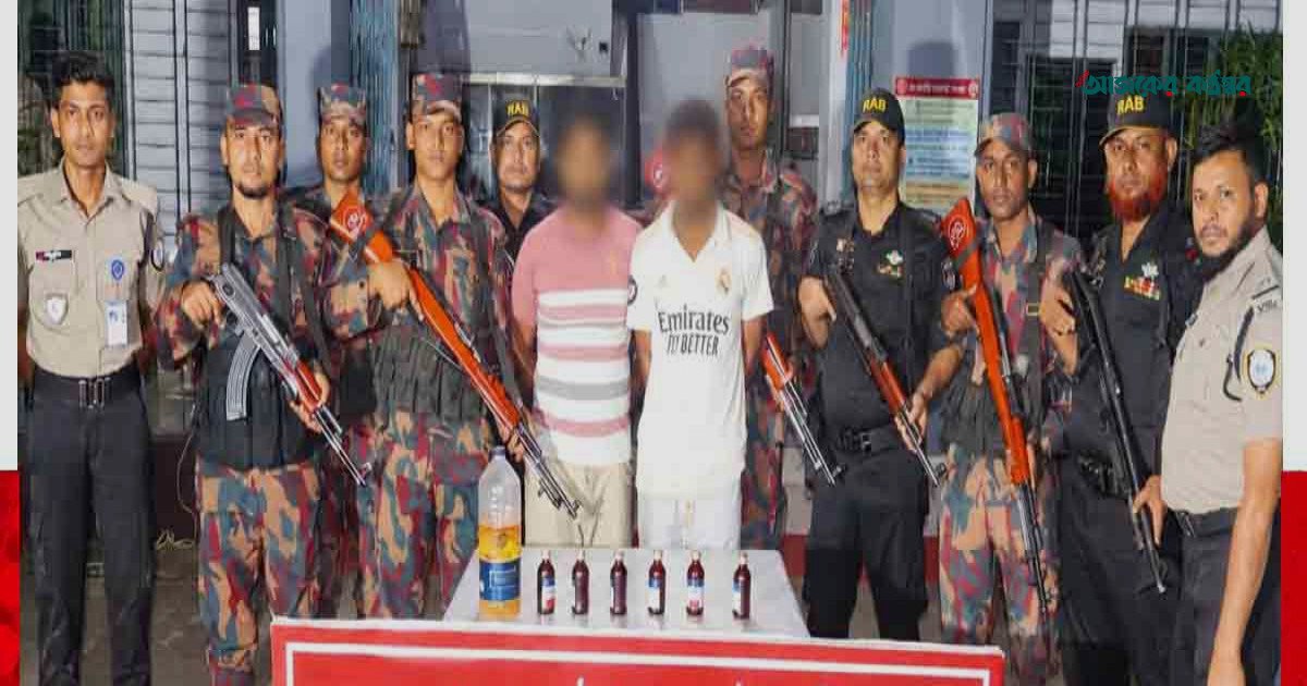 পাঁচবিবিতে মাদকবিরোধী অভিযানে ৬ বোতল সিরাপসহ আটক ২