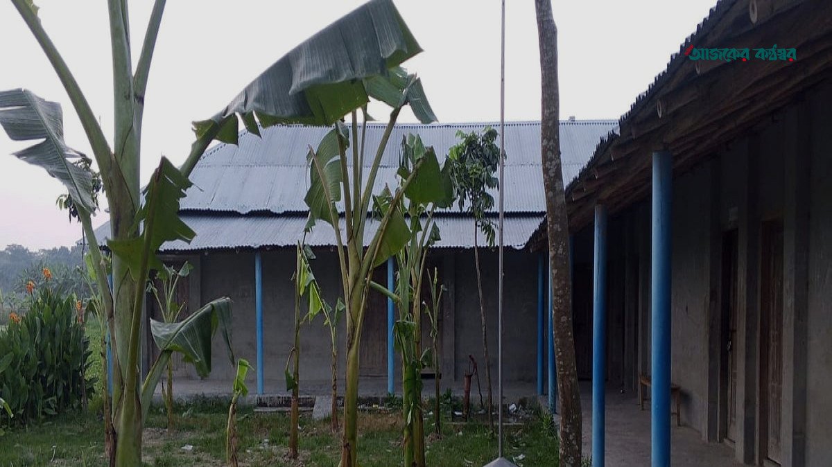 পুঠিয়ায় বিদ্যালয়ে তালা ও মাঠে কলাগাছ রোপণ করলেন সাবেক দাতা সদস্য