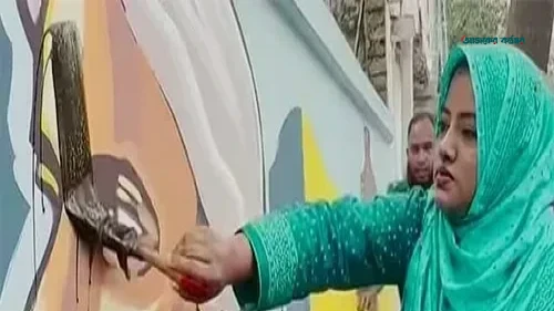 রবীন্দ্রনাথের গ্রাফিতিতে চুনকালি: ৪ জনের বিরুদ্ধে শাহবাগ থানায় মামলা